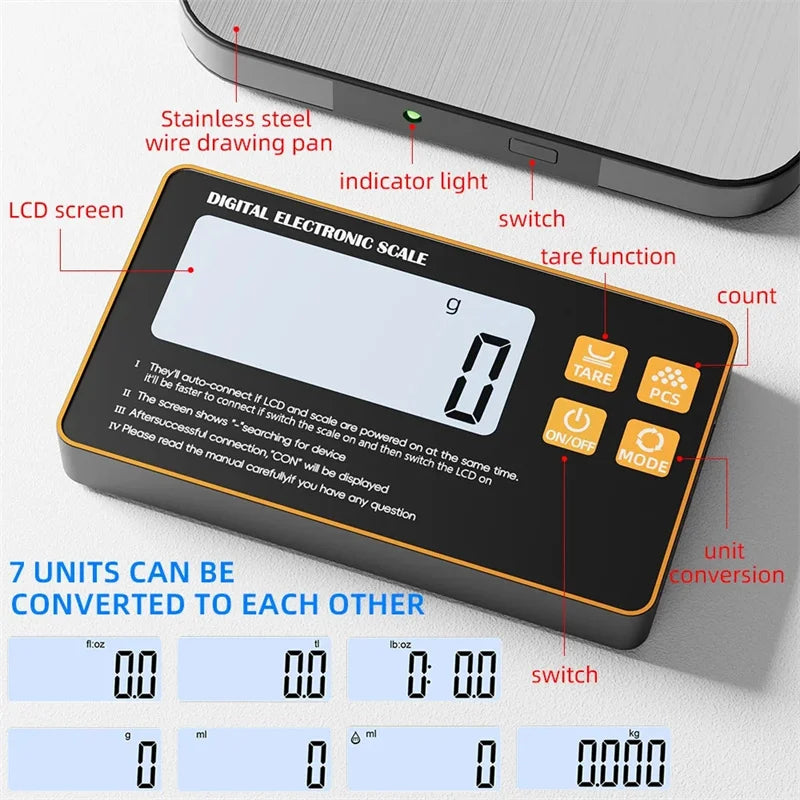 WeighSmart – Wireless Digital Kitchen Scale with Remote Display