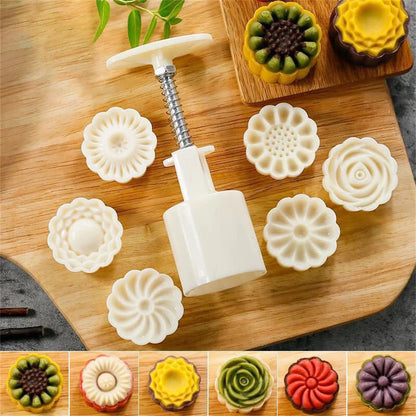 MoonPress – Flower Shaped Cookie & Mooncake Mold Set