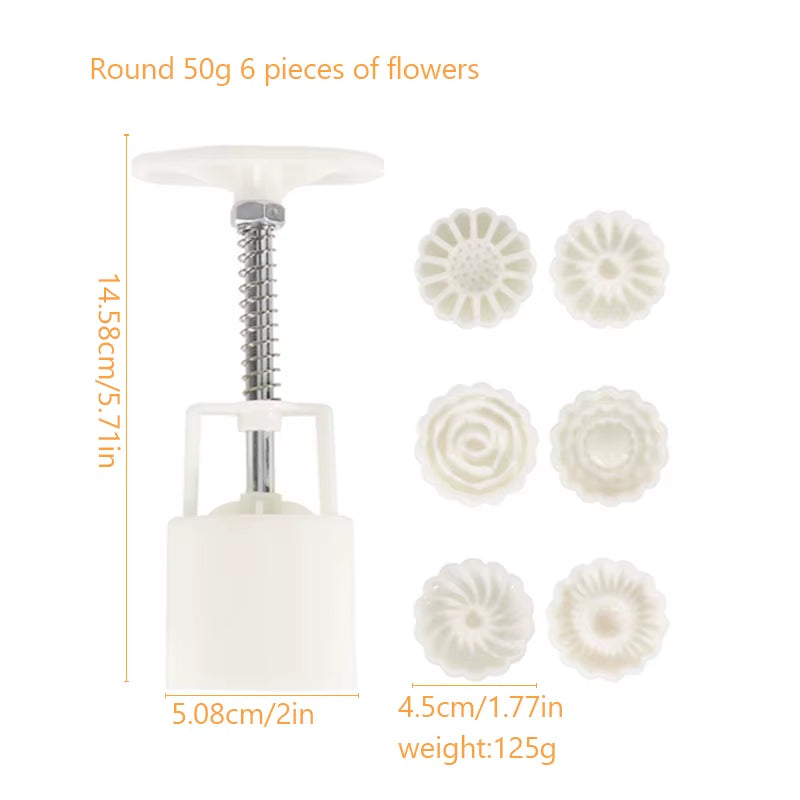 MoonPress – Flower Shaped Cookie & Mooncake Mold Set