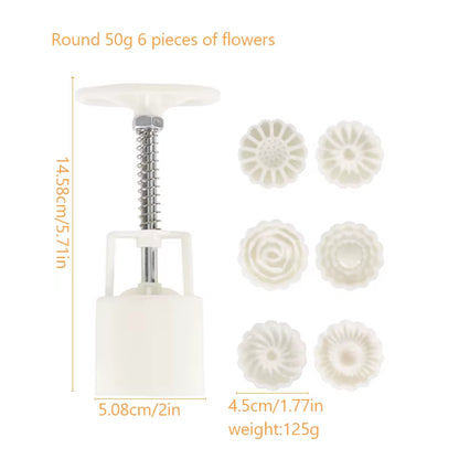 MoonPress – Flower Shaped Cookie & Mooncake Mold Set