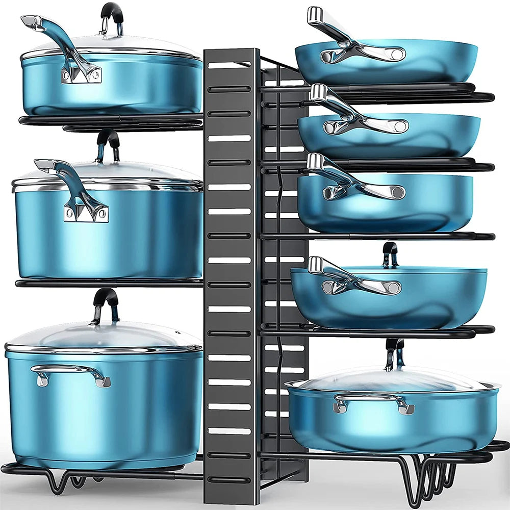 Stackora – 8-Tier Adjustable Pot & Pan Organizer