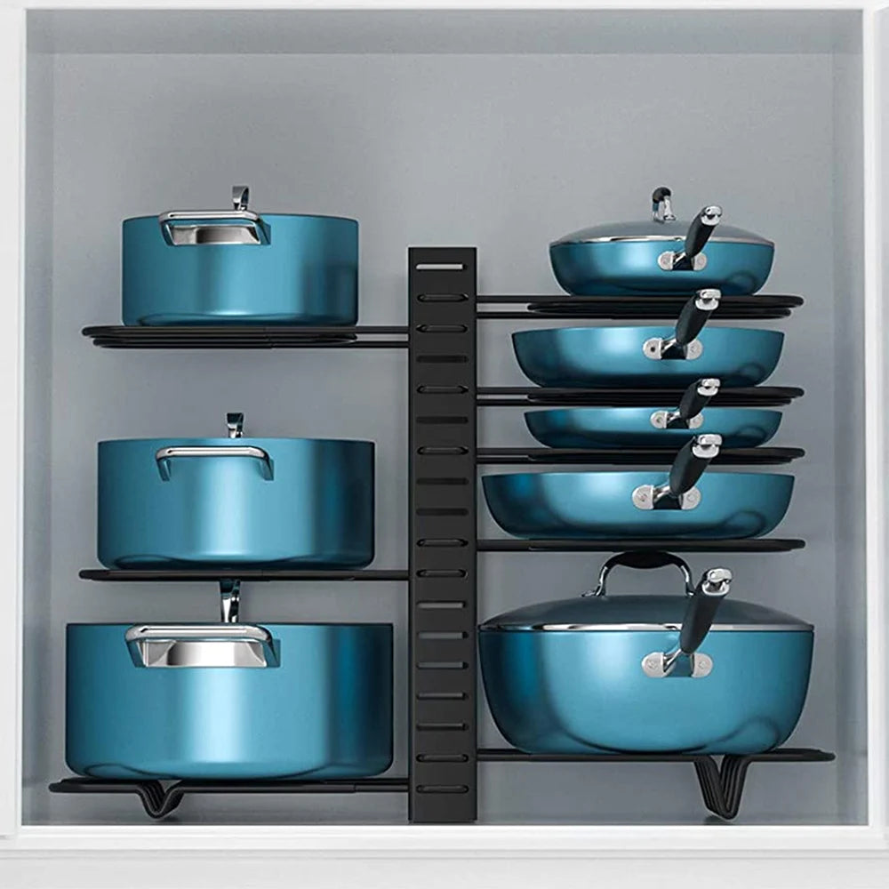 Stackora – 8-Tier Adjustable Pot & Pan Organizer