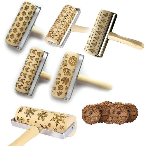 FestivaRoll – Wooden Embossing Rolling Pin