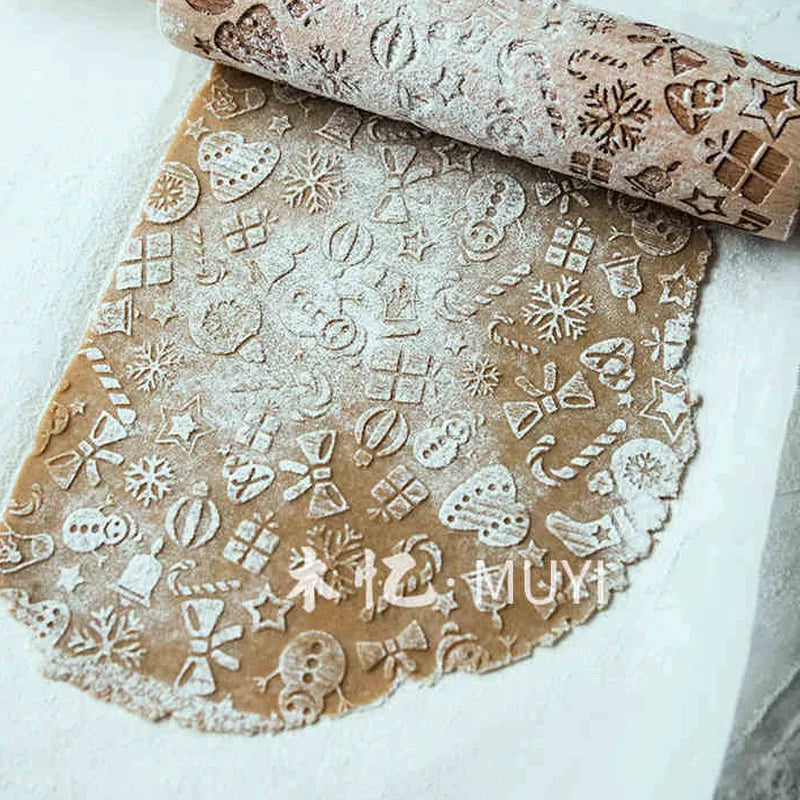 FestivaRoll – Wooden Embossing Rolling Pin