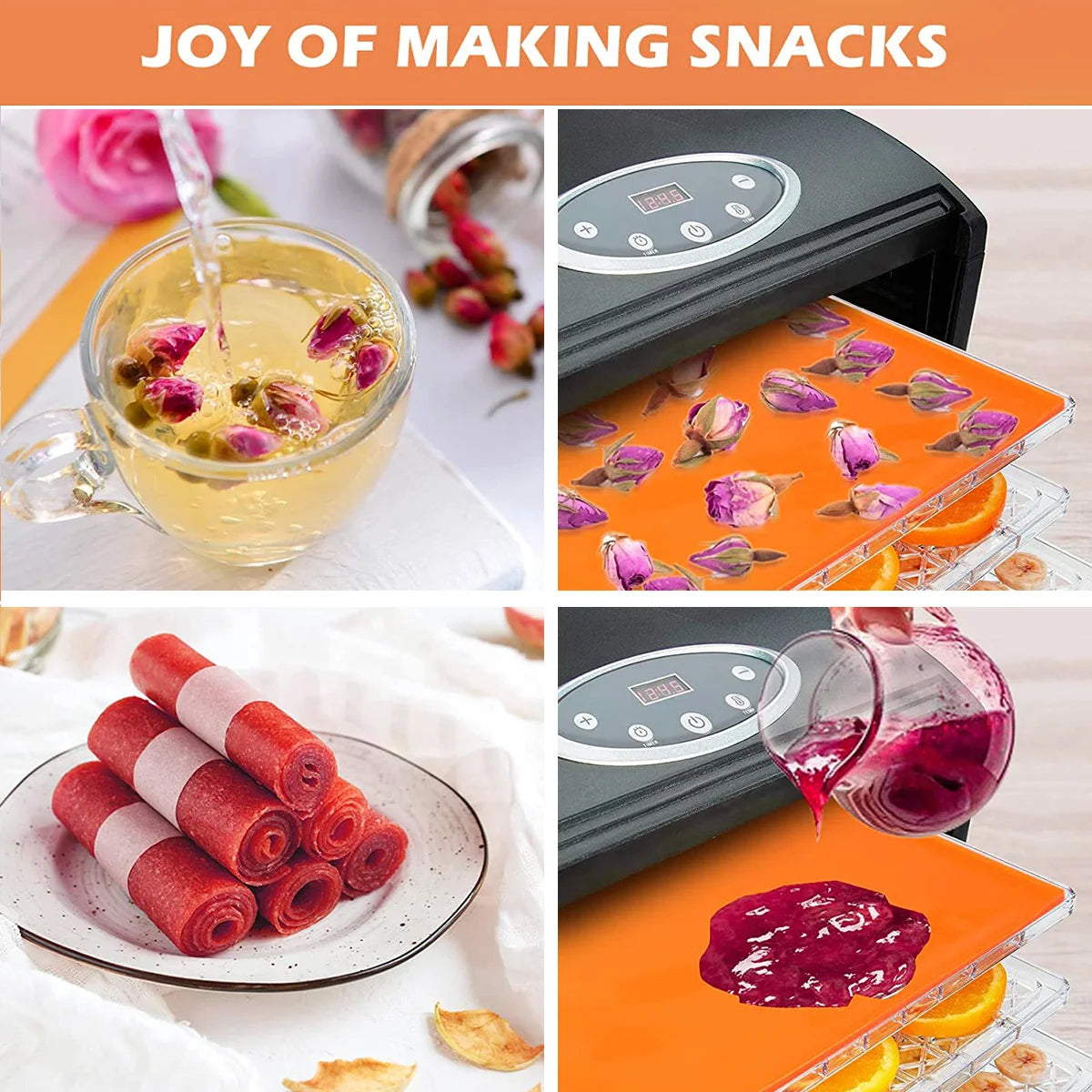 DryLuxe – 6pcs Silicone Dehydrator Sheet Set 6PCS