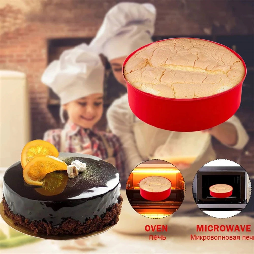 CiruBake – Nonstick Silicone Round Cake Mold Set