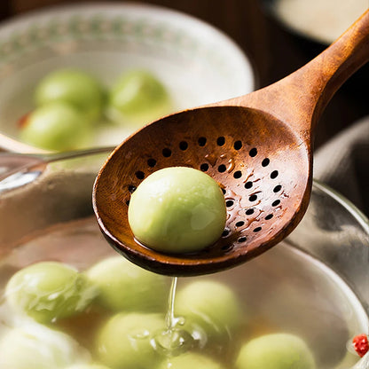 OakLadle – Wooden Slotted Strainer Spoon