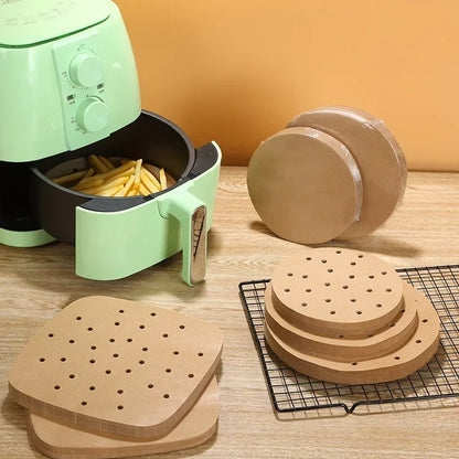 CrispaLiner – 8.5 Inch Air Fryer Baking Paper Set