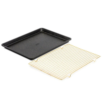 BakeVerra – Nonstick Baking Sheet & Cooling Rack Set