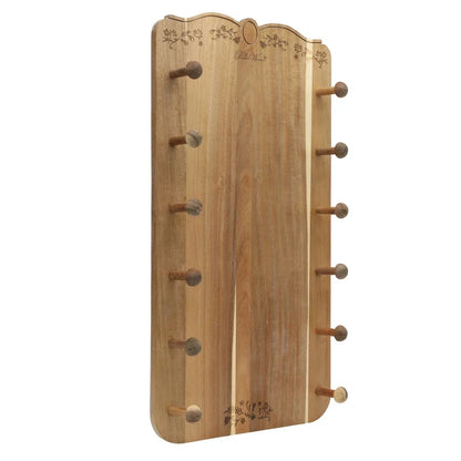 FloraRoll – Ceramic Rolling Pin & Acacia Wood Holder Set