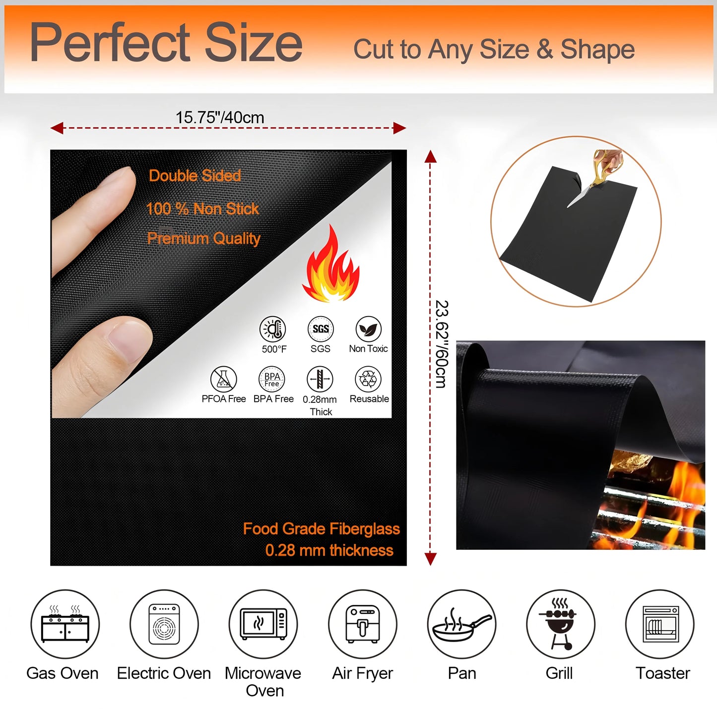 CookGuard – Reusable Heat-Resistant Oven Liners Set