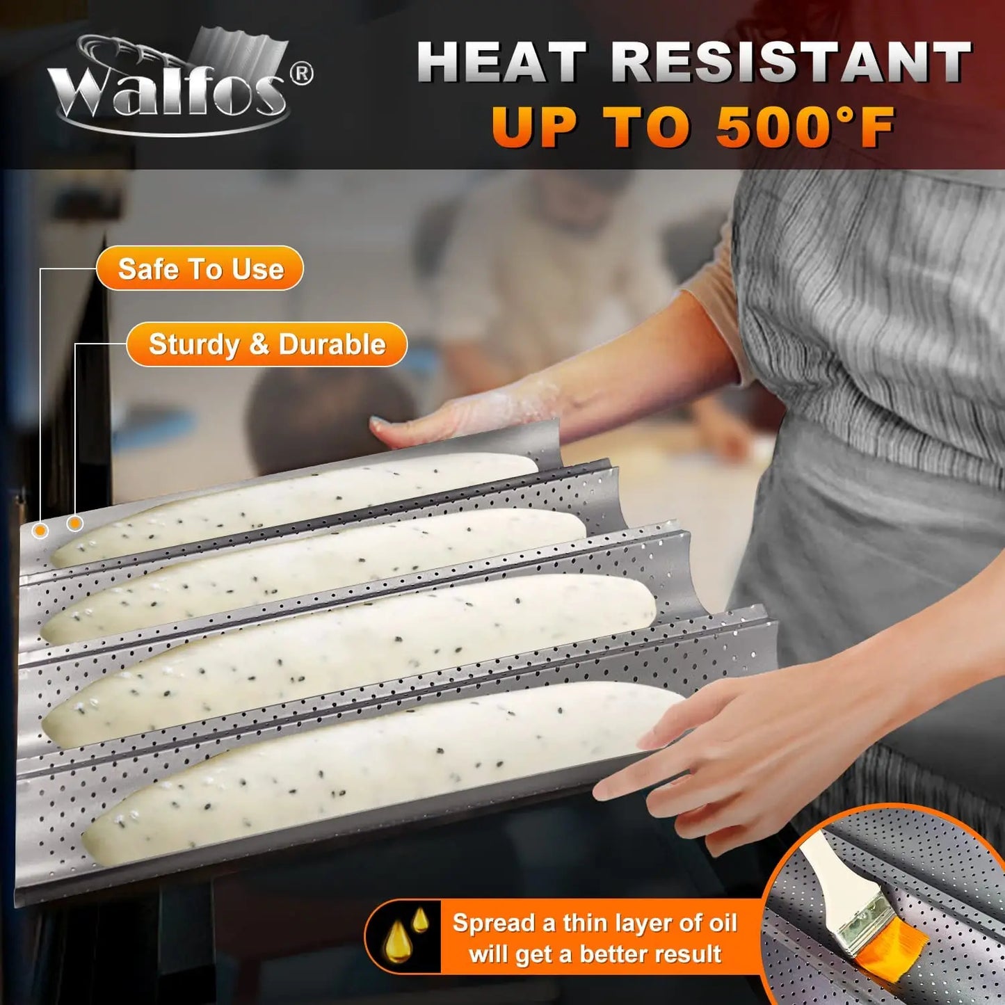 Walfos – French Baguette Wave Baking Pan