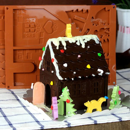 Festivora – 3D Christmas House Silicone Baking Mold