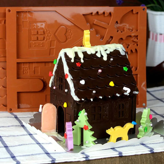 Festivora – 3D Christmas House Silicone Baking Mold
