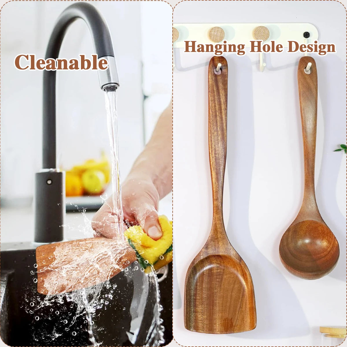 Woodelle – Wooden Cooking Spoon Set