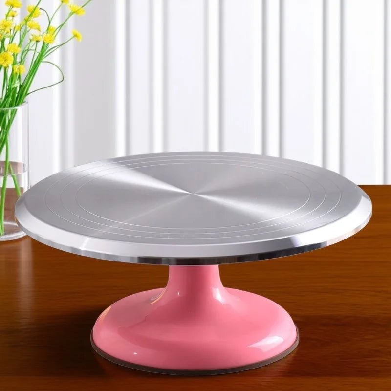 Turnivor – 10 Inch Aluminum Cake Decorating Turntable Set