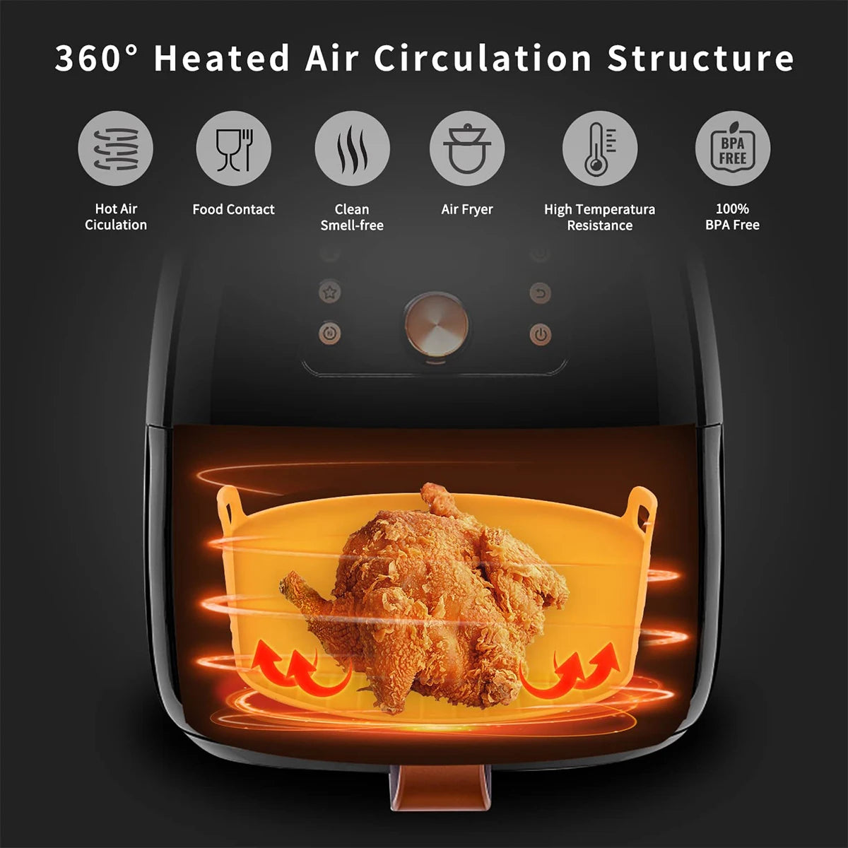 Frylora – 2Pcs Nonstick Air Fryer Pan Set