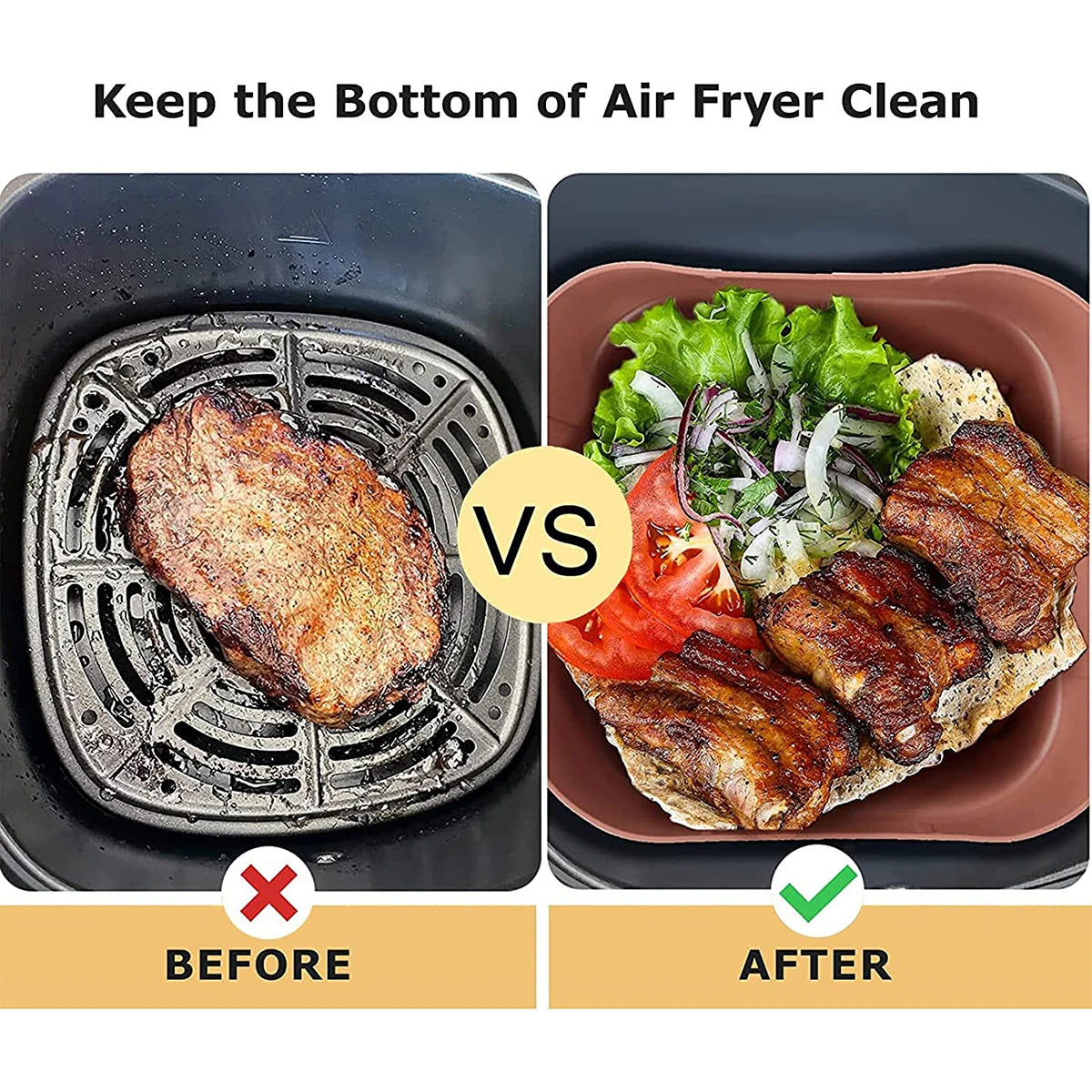 Frylora – 2Pcs Nonstick Air Fryer Pan Set