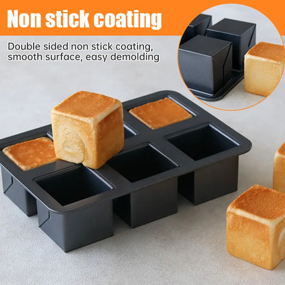 Cubiora – 6-Piece Square Cup Toast Mold Set