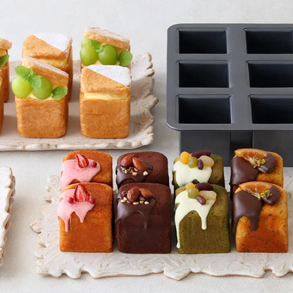 Cubiora – 6-Piece Square Cup Toast Mold Set