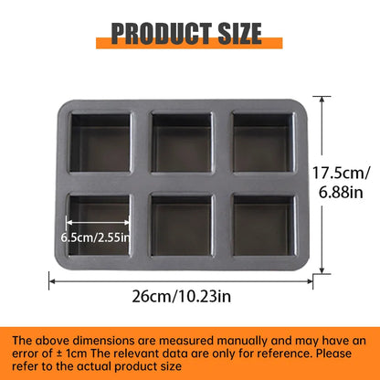 Cubiora – 6-Piece Square Cup Toast Mold Set