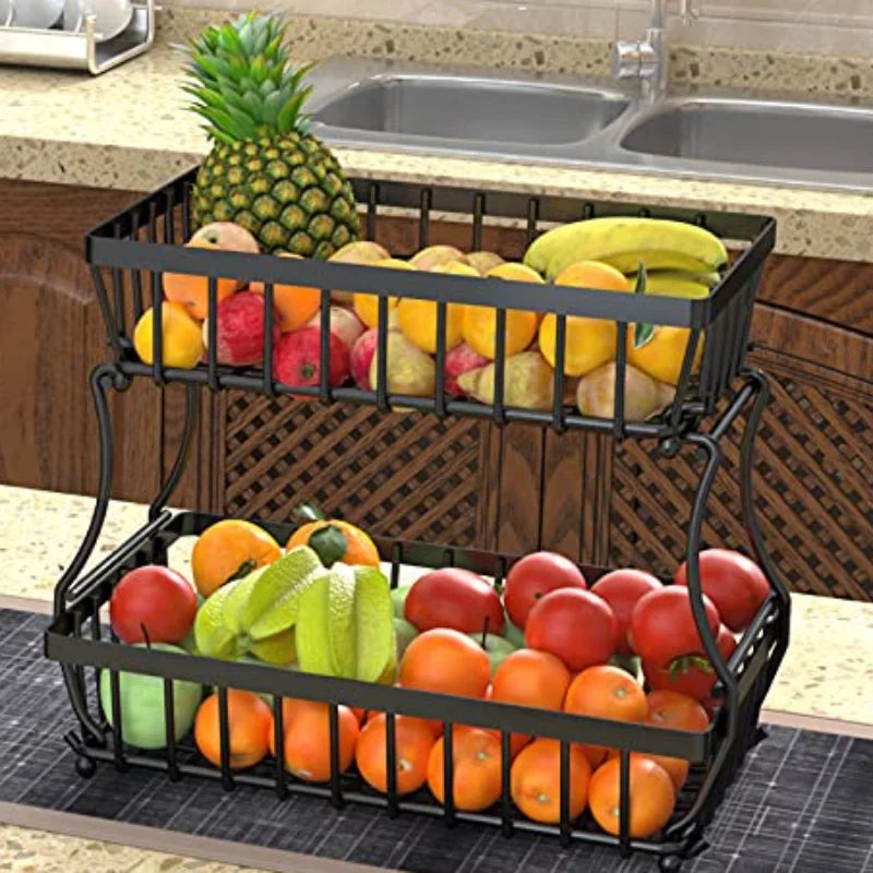 Fructiva – Double Layer Kitchen Fruit & Vegetable Basket
