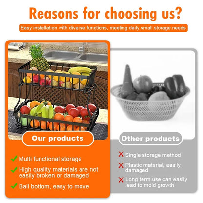 Fructiva – Double Layer Kitchen Fruit & Vegetable Basket