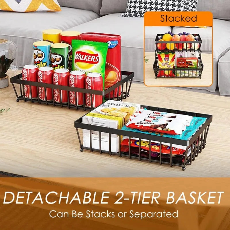 Fructiva – Double Layer Kitchen Fruit & Vegetable Basket