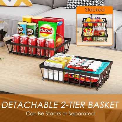 Fructiva – Double Layer Kitchen Fruit & Vegetable Basket