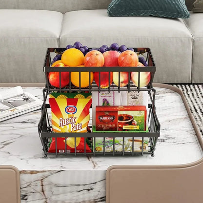 Fructiva – Double Layer Kitchen Fruit & Vegetable Basket