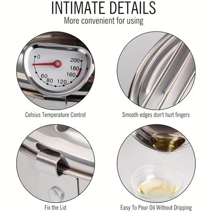 HeatMaster – Induction Tempura Pan with Thermometer