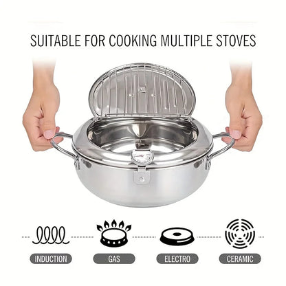 HeatMaster – Induction Tempura Pan with Thermometer