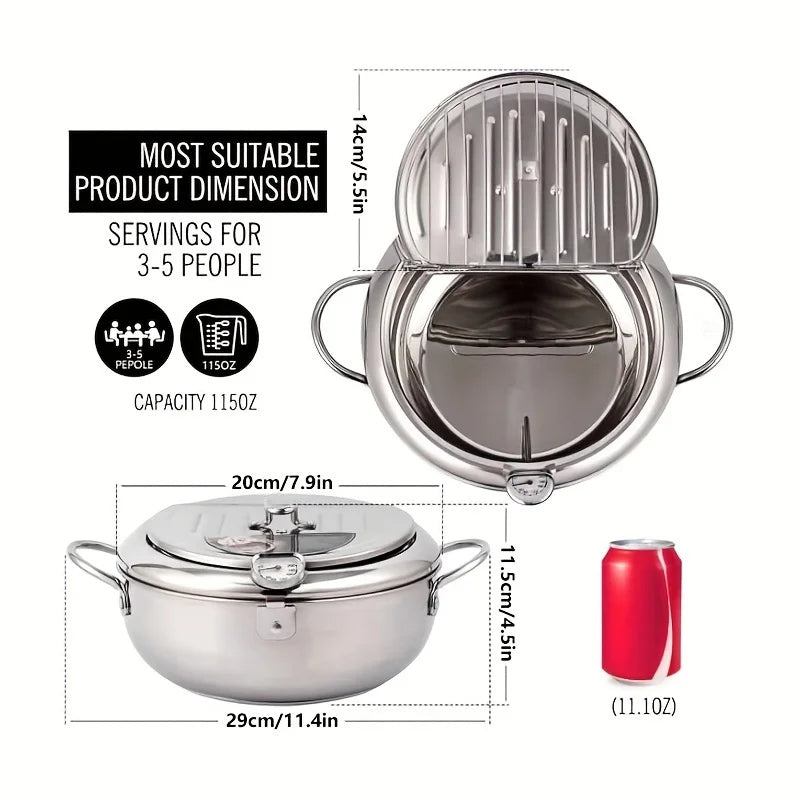 HeatMaster – Induction Tempura Pan with Thermometer