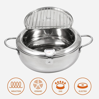 HeatMaster – Induction Tempura Pan with Thermometer