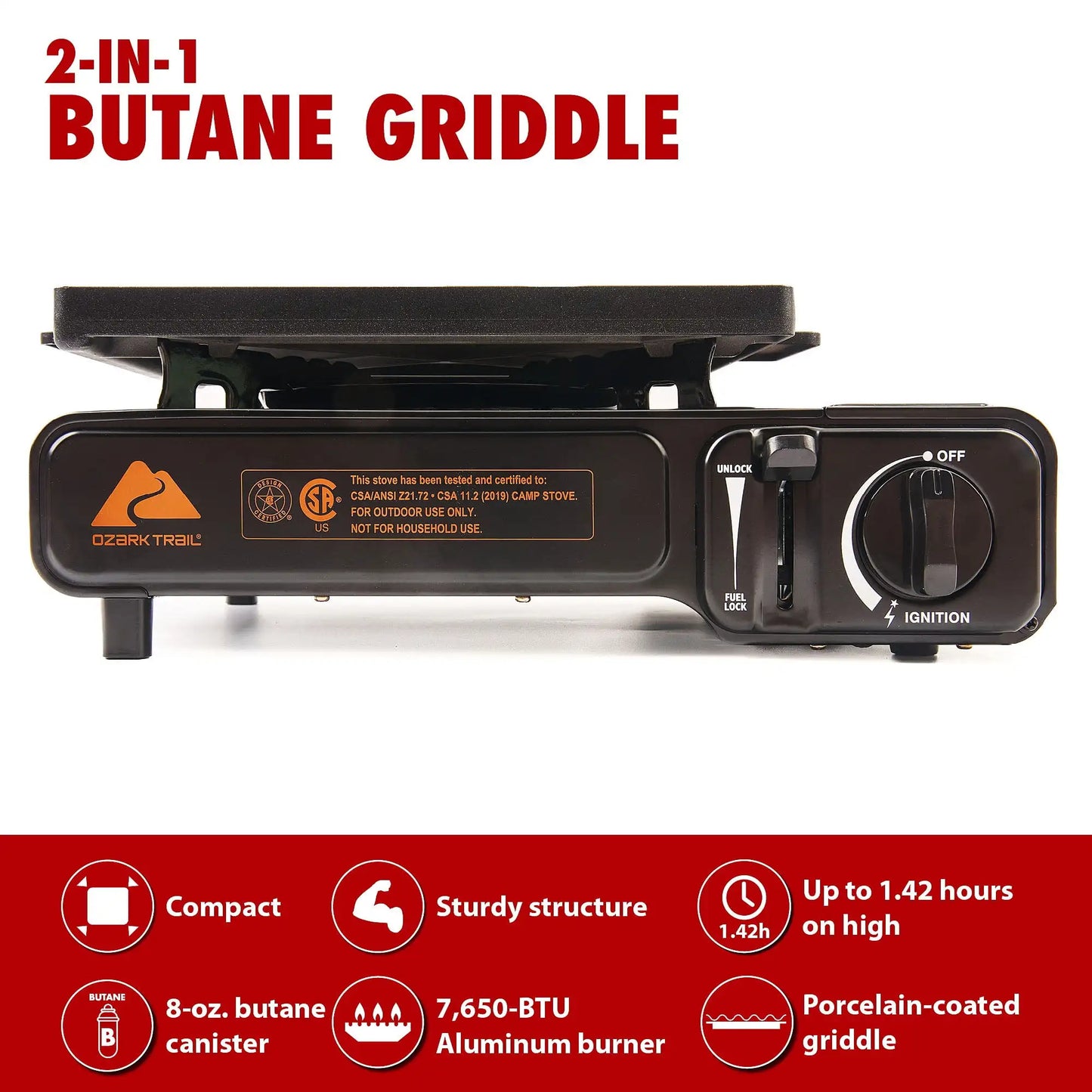 GrillPal – 2-in-1 Butane Griddle