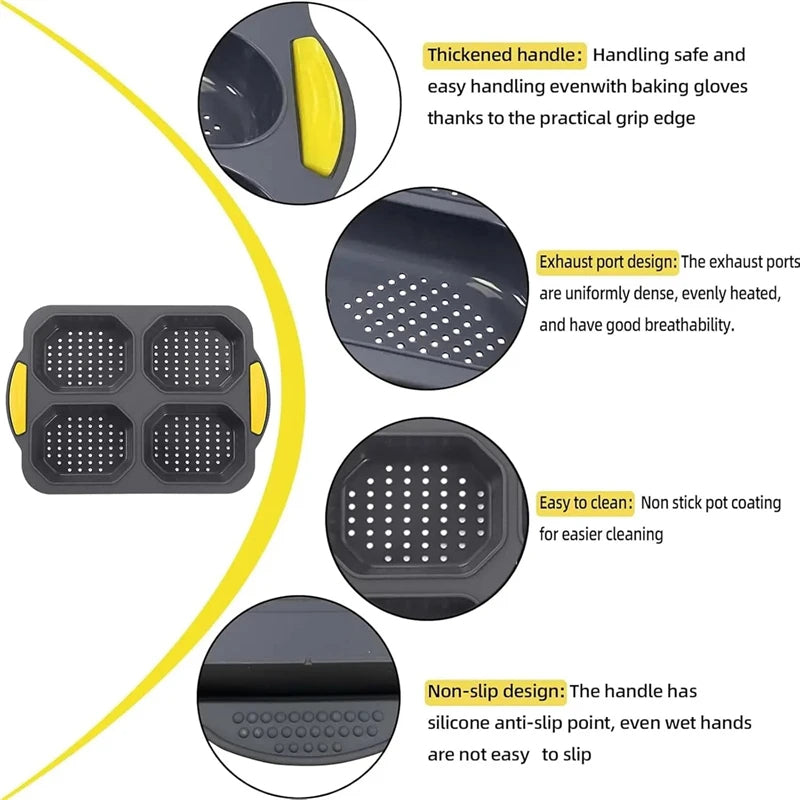 BakeBun – Foldable Silicone Hamburger Bun Mold