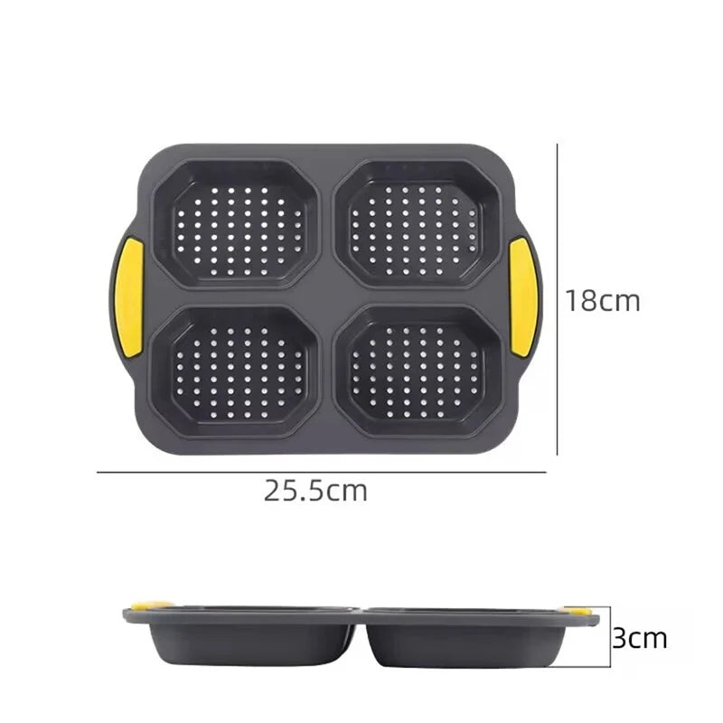 BakeBun – Foldable Silicone Hamburger Bun Mold