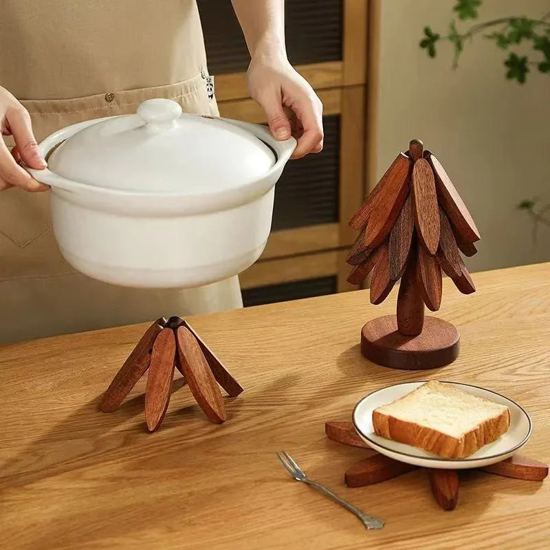 WoodNook – Tree Design Wooden Trivet &amp; Table Mat