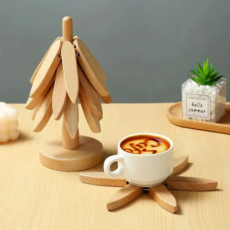 WoodNook – Tree Design Wooden Trivet &amp; Table Mat