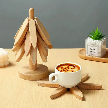 WoodNook – Tree Design Wooden Trivet &amp; Table Mat