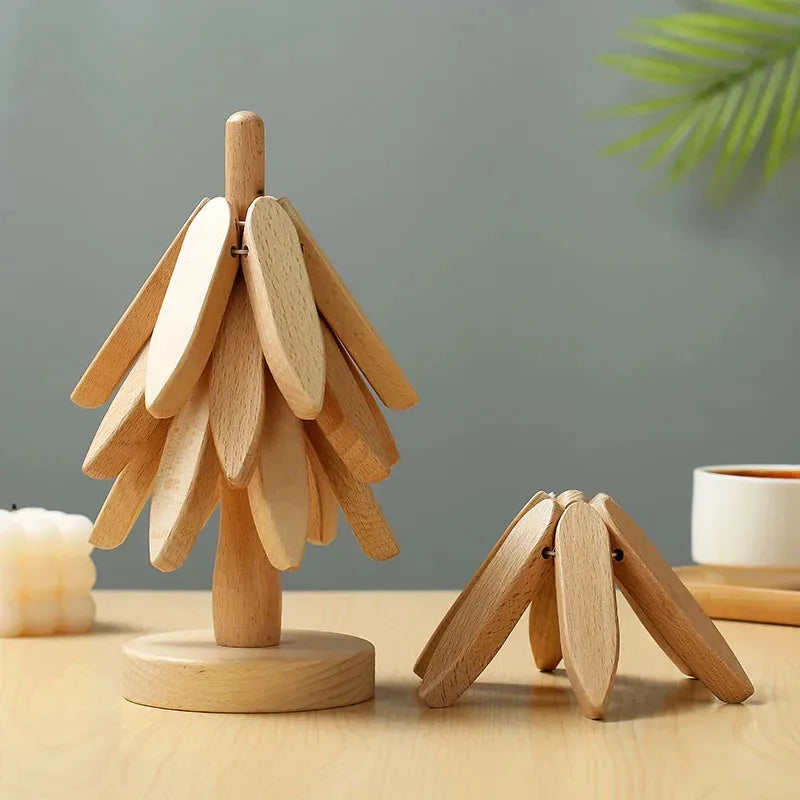 WoodNook – Tree Design Wooden Trivet &amp; Table Mat