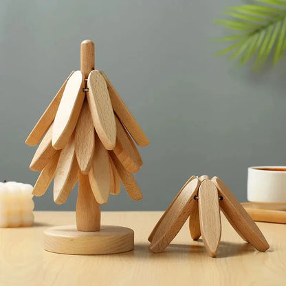 WoodNook – Tree Design Wooden Trivet &amp; Table Mat