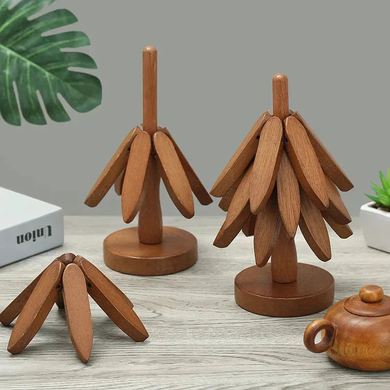 WoodNook – Tree Design Wooden Trivet &amp; Table Mat
