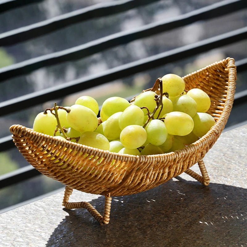 WickerCharm – Handwoven Decorative Rattan Serving Baskets