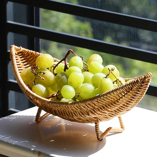 WickerCharm – Handwoven Decorative Rattan Serving Baskets