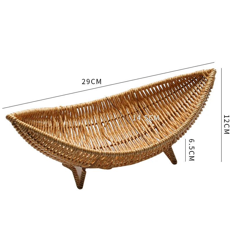 WickerCharm – Handwoven Decorative Rattan Serving Baskets