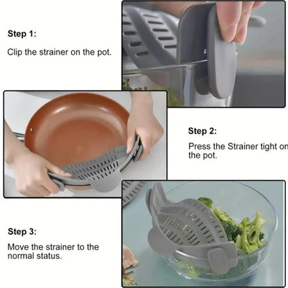 ClipFlow – Adjustable Clip-On Pot Strainer