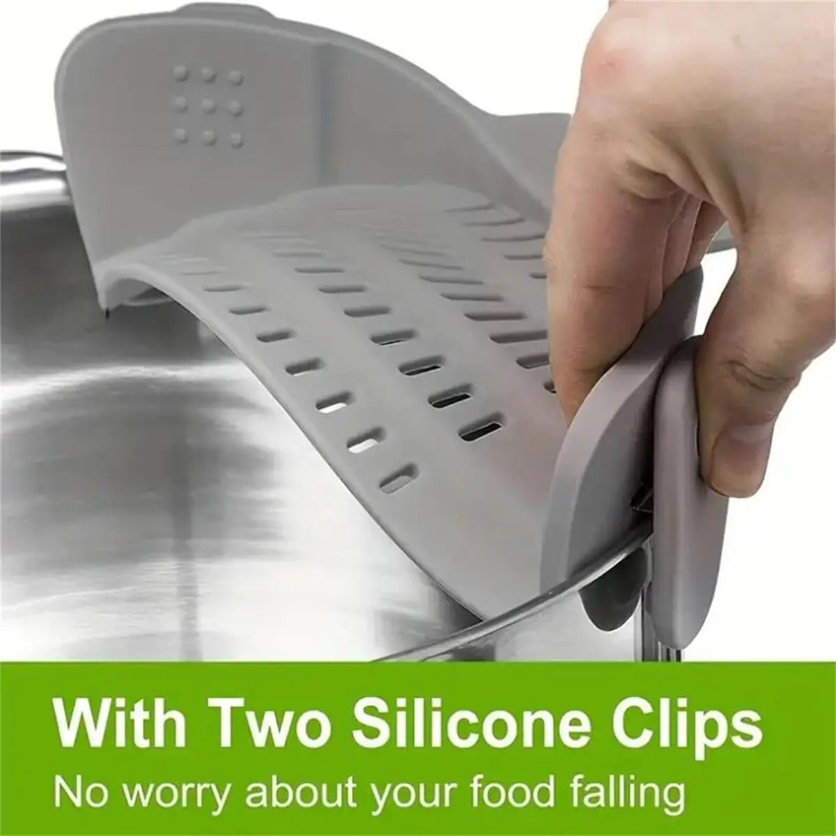 ClipFlow – Adjustable Clip-On Pot Strainer