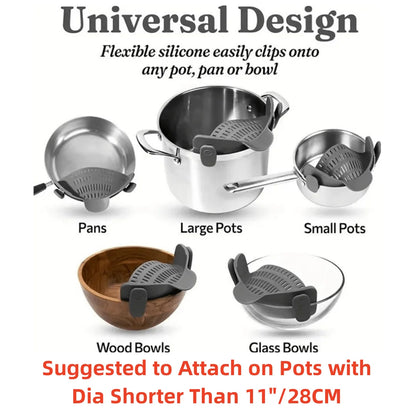 ClipFlow – Adjustable Clip-On Pot Strainer