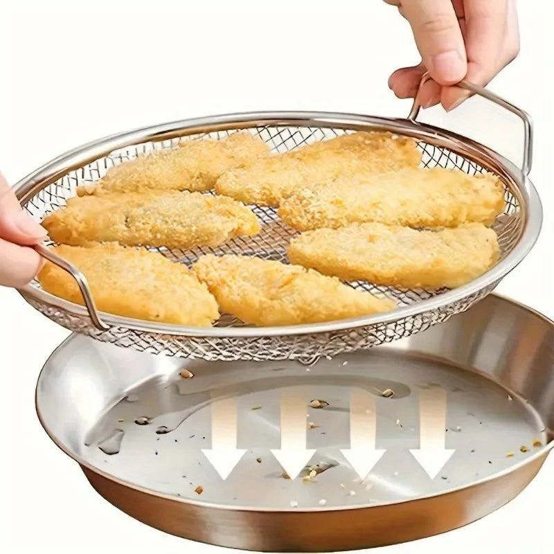 CrispPro – 2pcs Stainless Steel French Fries Basket Set